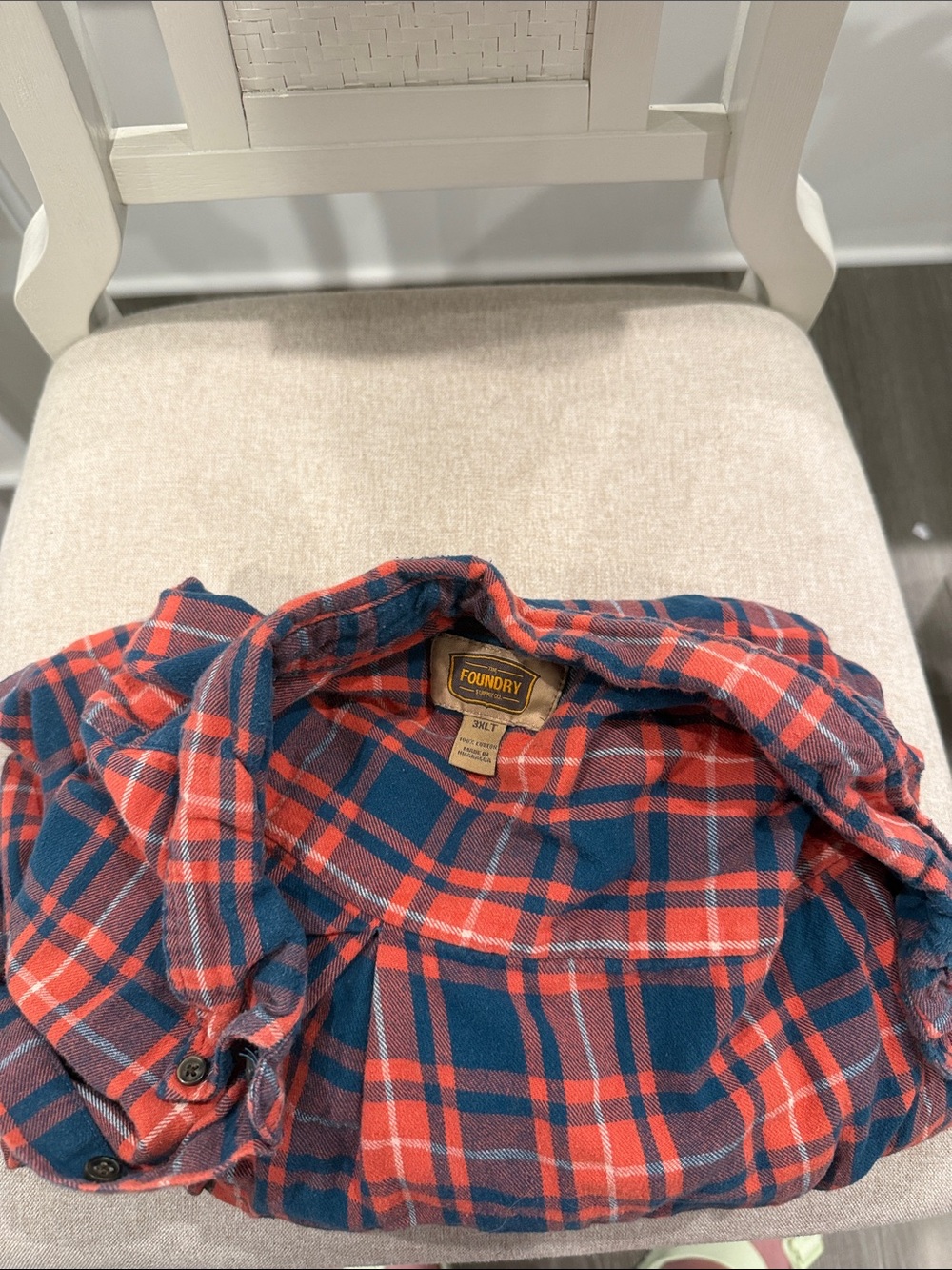 The Foundry Supply Co. Men's Red & Navy Plaid Button-Down Shirt